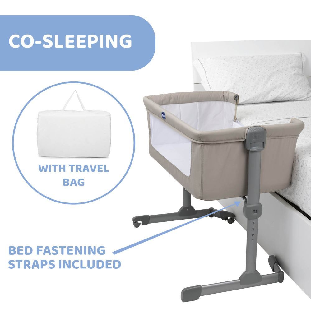 Chicco - Next2Me Essential Co-sleeping Crib - Dune Re_Lux