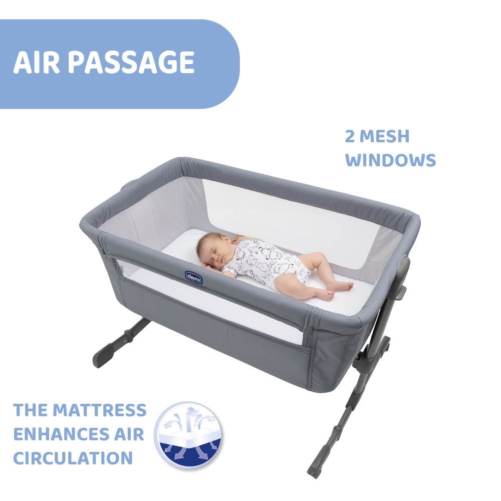 Chicco - Next2Me Essential Co-sleeping Crib - Stone Re_Lux