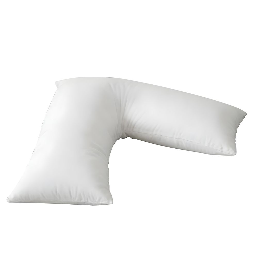 Cotton Home - V- Shape Pillow For Back, Shoulder - 70x70cm - White