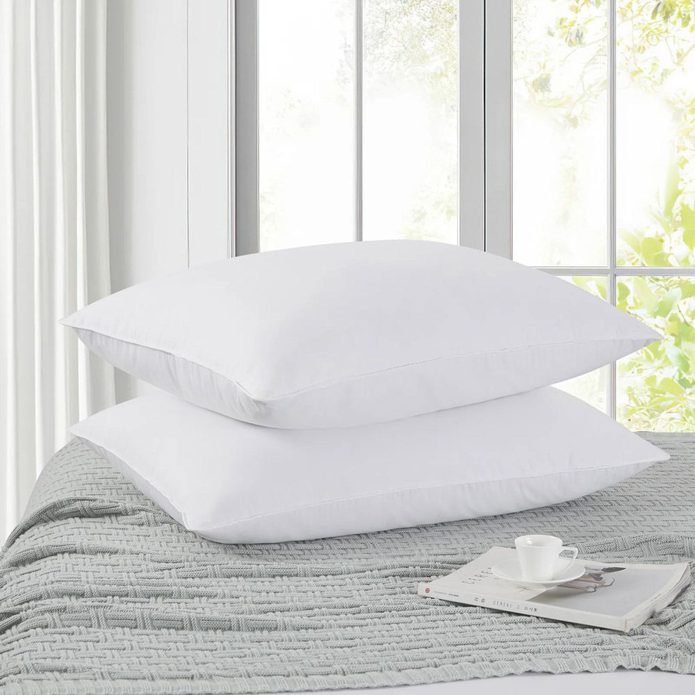 Cotton Home - Super soft Vacuum Pressed Pillow - 50x75cm - Pack of 2 - White