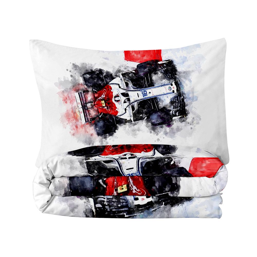 Cotton Home - Sports Car Duvet Cover Set For Kids - Pack of 3 - White