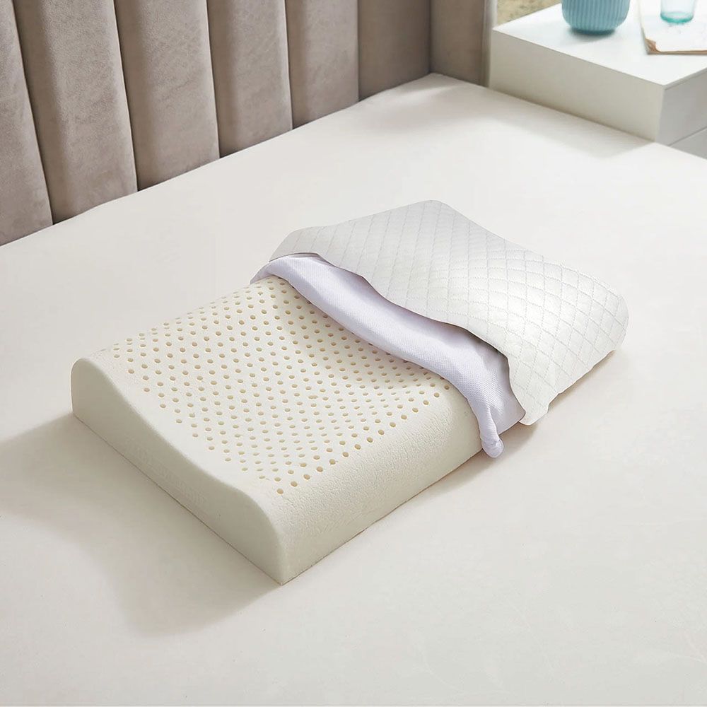 Cotton Home - Mini Size Knitted Anti Snore Memory Foam Pillow - 31x47cm - White