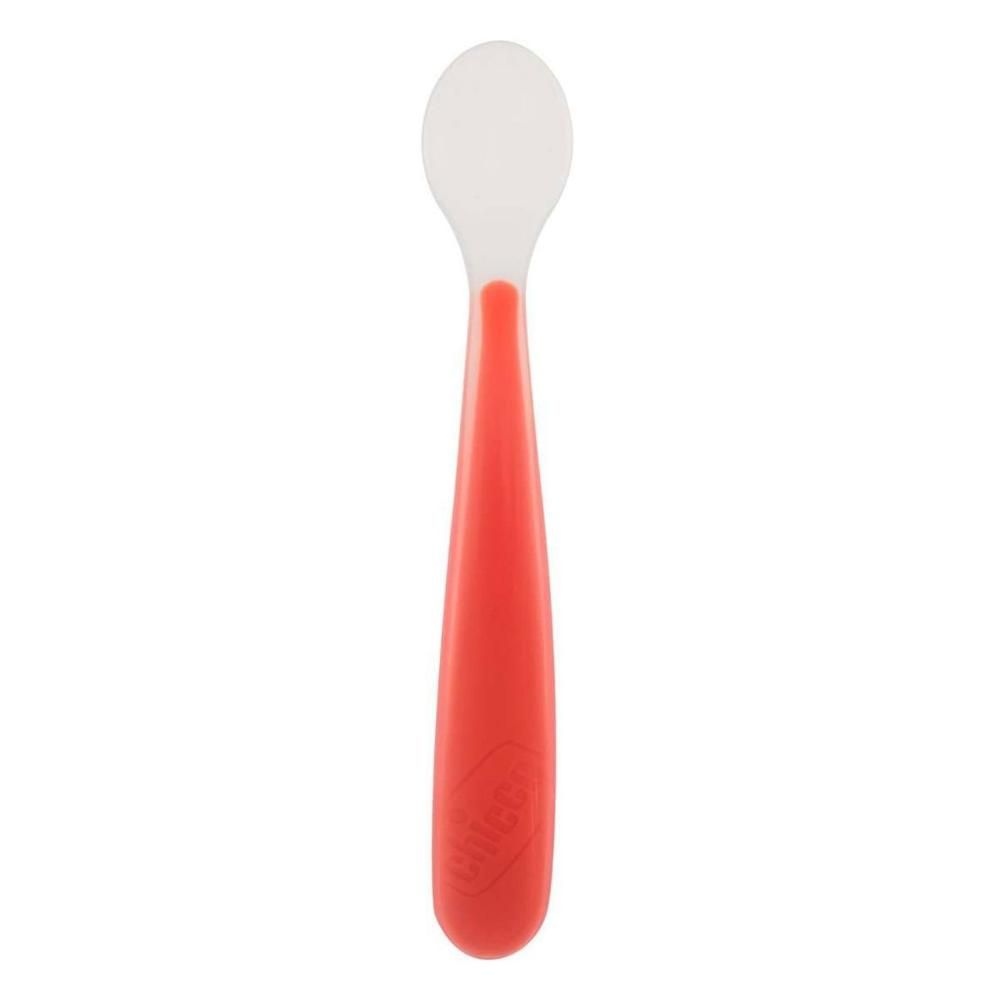 Chicco - Soft Silicone Spoon - Red