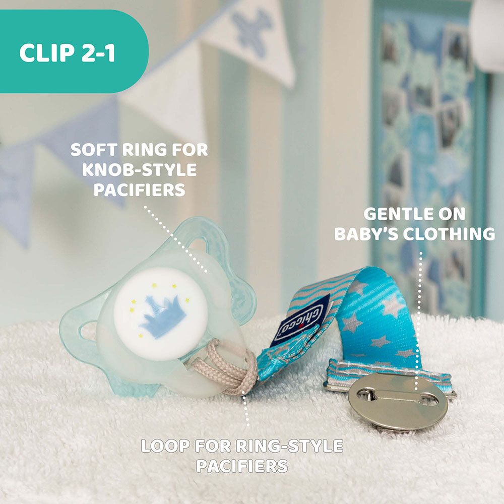 Chicco - Fashion Soother Clip - Blue