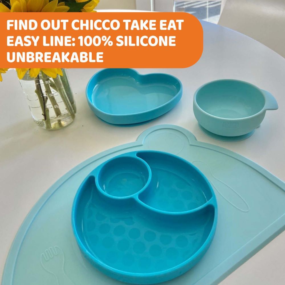 Chicco - Easy Menu Silicone Plate w/ Suction Cup - Pink