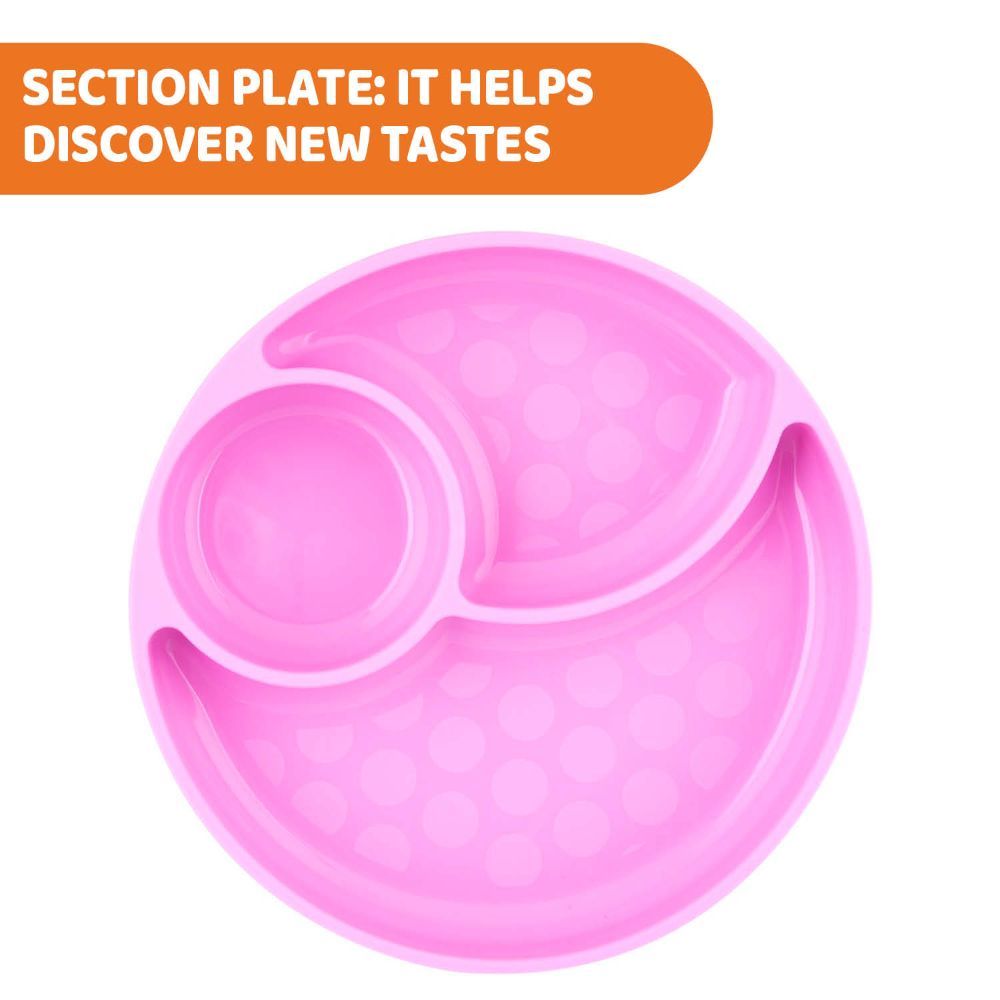 Chicco - Easy Menu Silicone Plate w/ Suction Cup - Pink