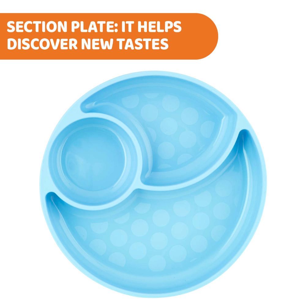 Chicco - Easy Menu Silicone Plate w/ Suction Cup - Blue