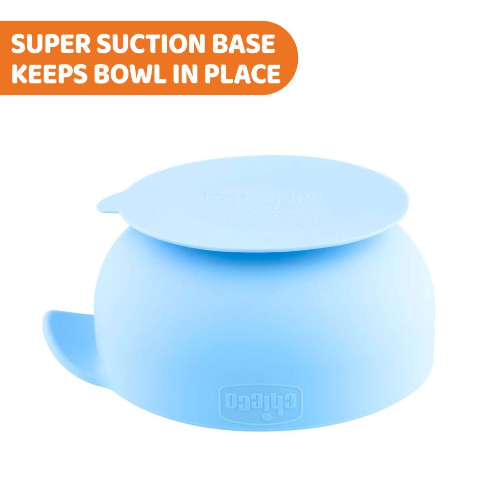 Chicco - Easy Bowl Silicone - Light Blue