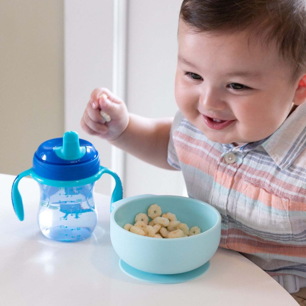 Chicco - Easy Bowl Silicone - Light Blue