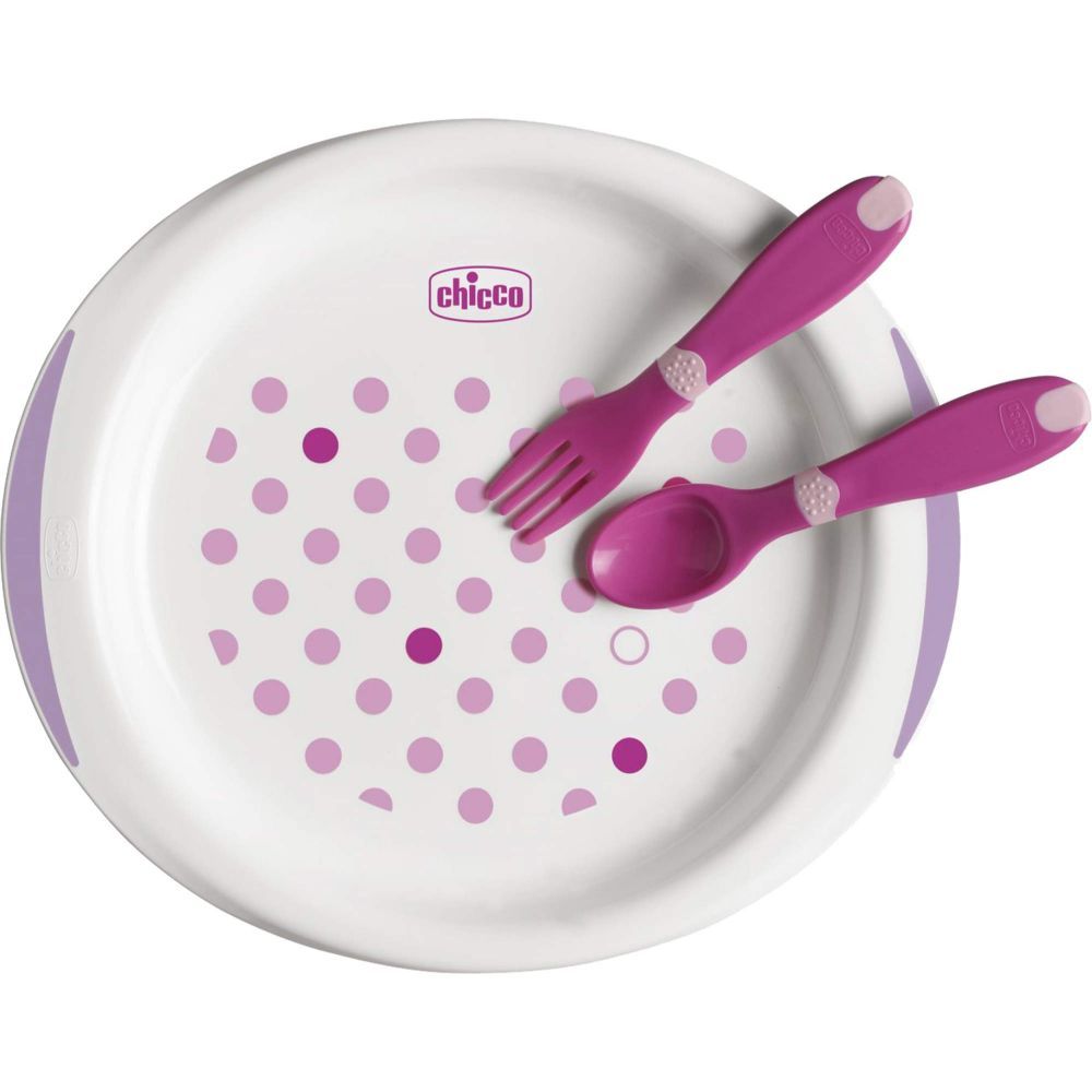 Chicco - Baby's Dish Set 2 Pcs - Pink