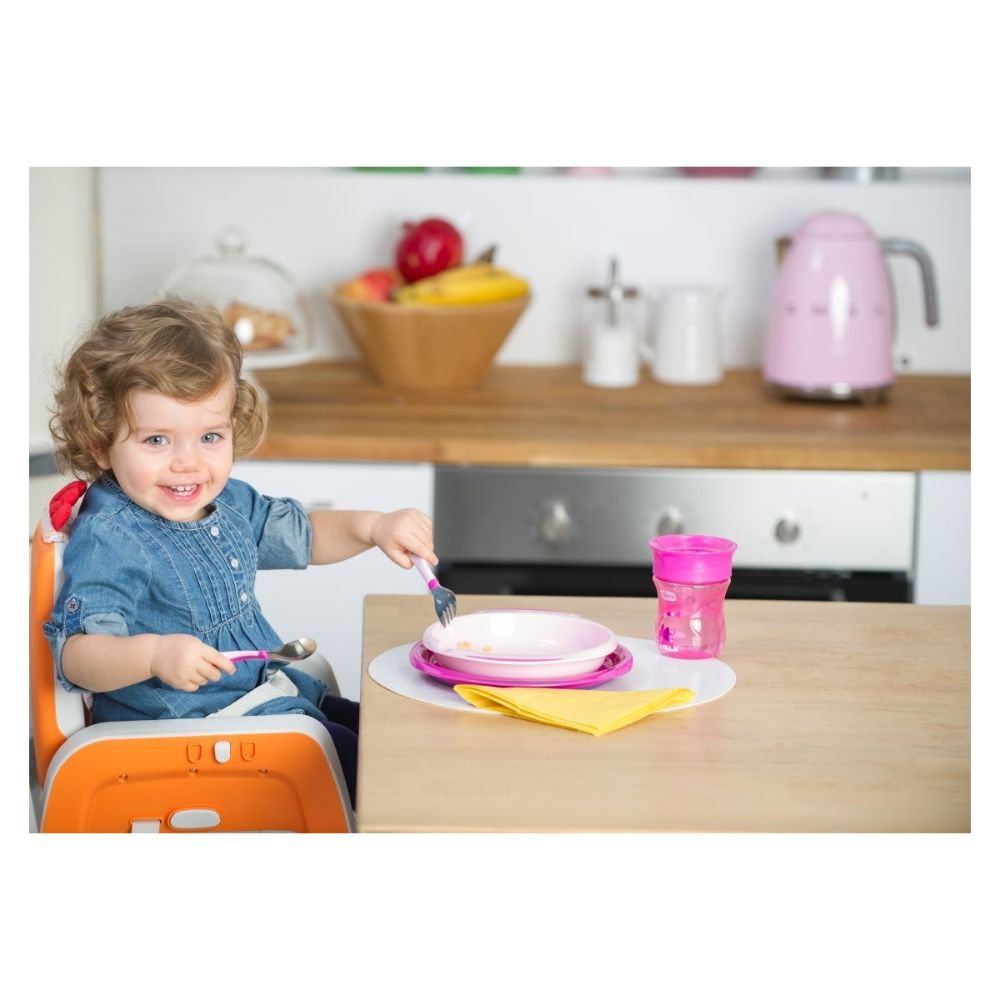 Chicco - Baby's Dish Set 2 Pcs - Pink