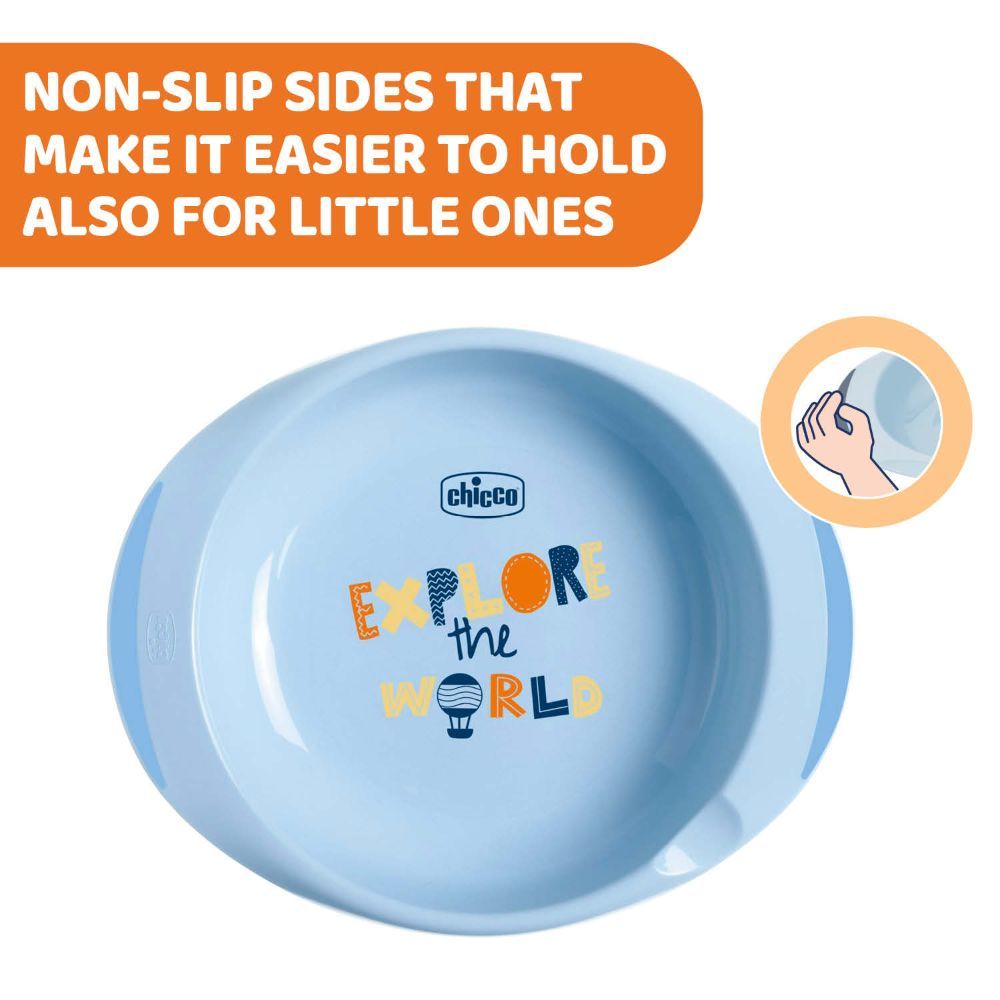 Chicco - Baby's Dish Set 12m+ - 2 Pcs - Blue