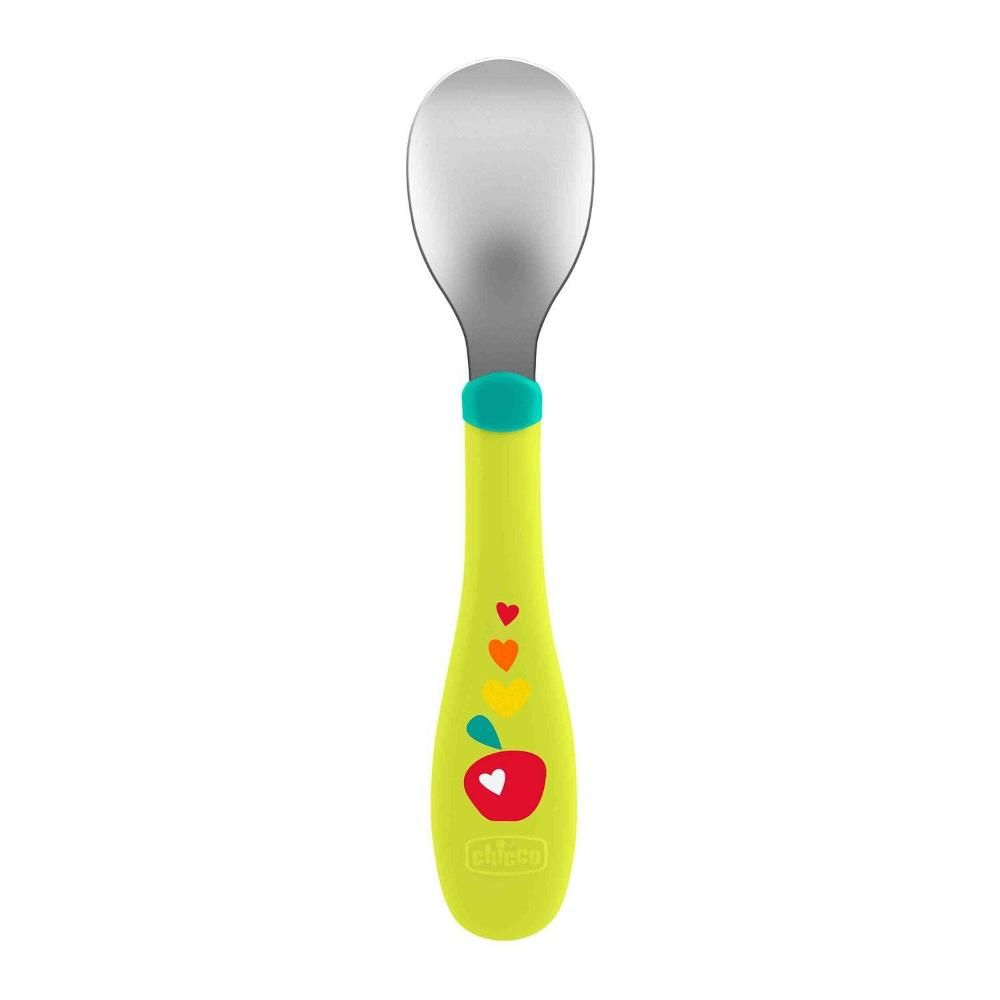 Chicco - Metal Cutlery 2 Pcs - Green