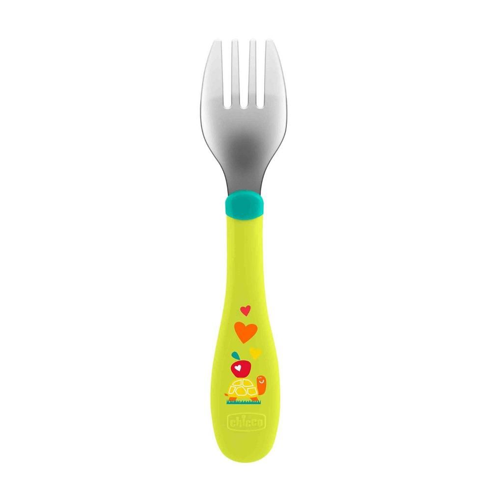 Chicco - Metal Cutlery 2 Pcs - Green