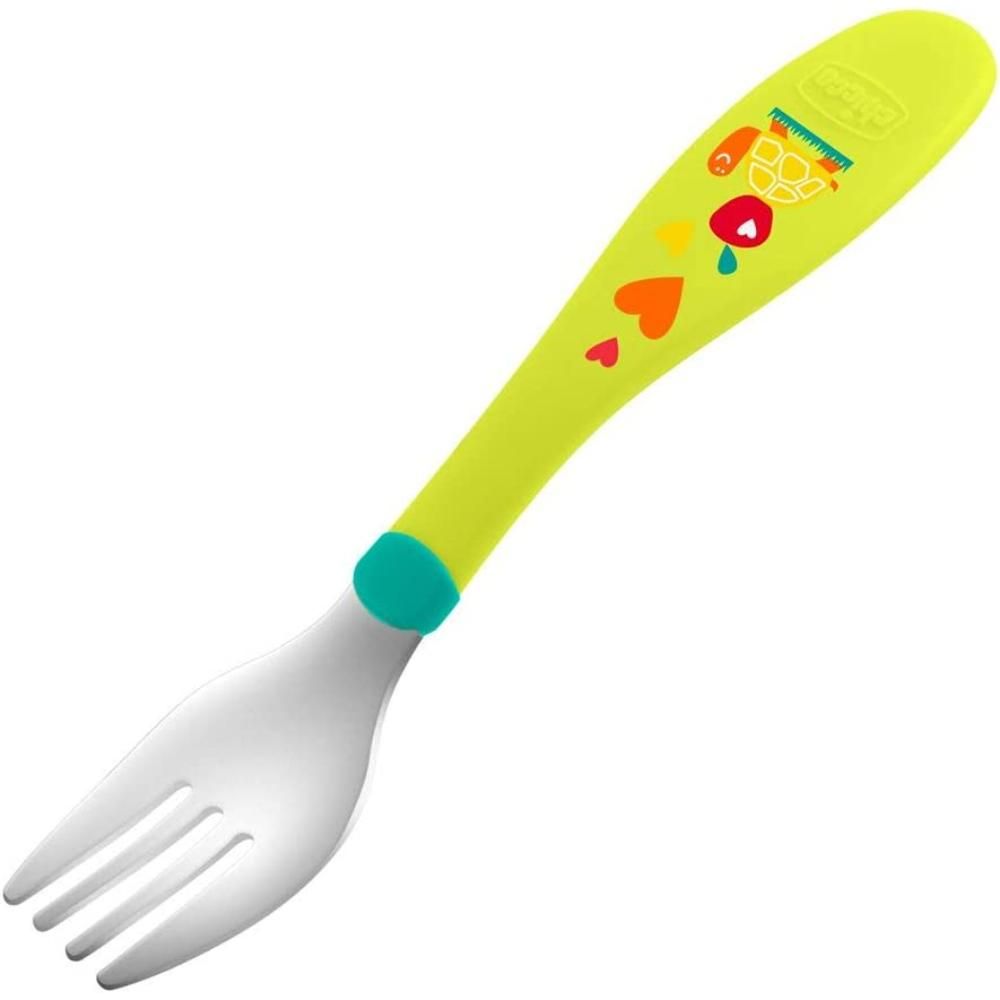 Chicco - Metal Cutlery 2 Pcs - Green