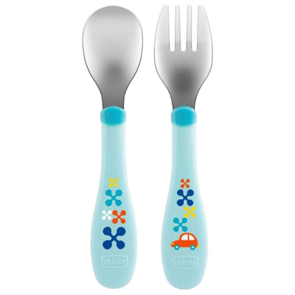 Chicco - Baby Boy's Metal Cutlery 18m+ - Blue