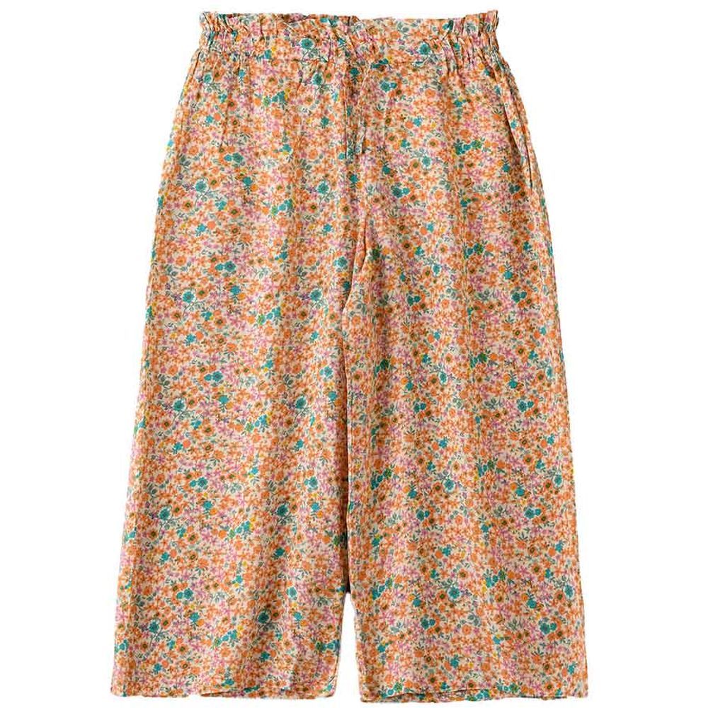 Jelliene - Flower Printed Woven Bottom Pants - Pink