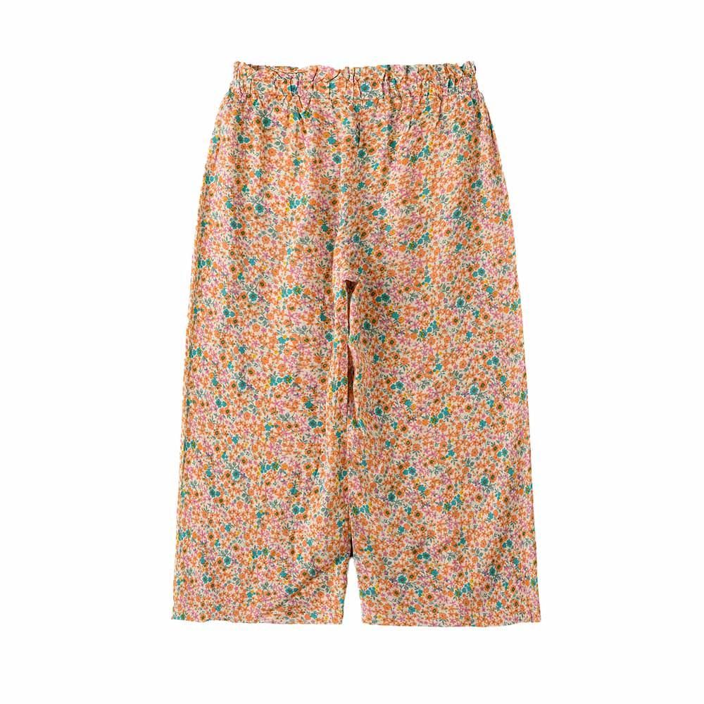 Jelliene - Flower Printed Woven Bottom Pants - Pink