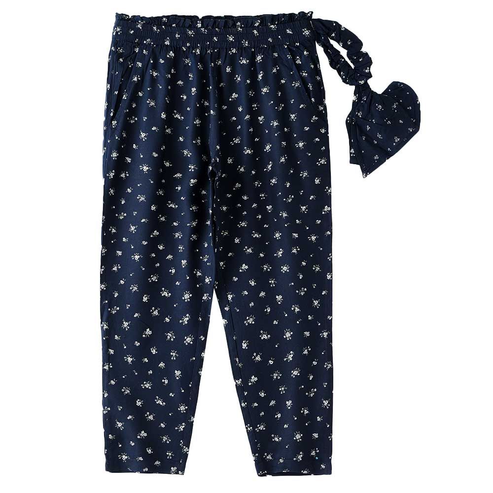 Jelliene - Girls Printed Soft Viscose Pants - Beige