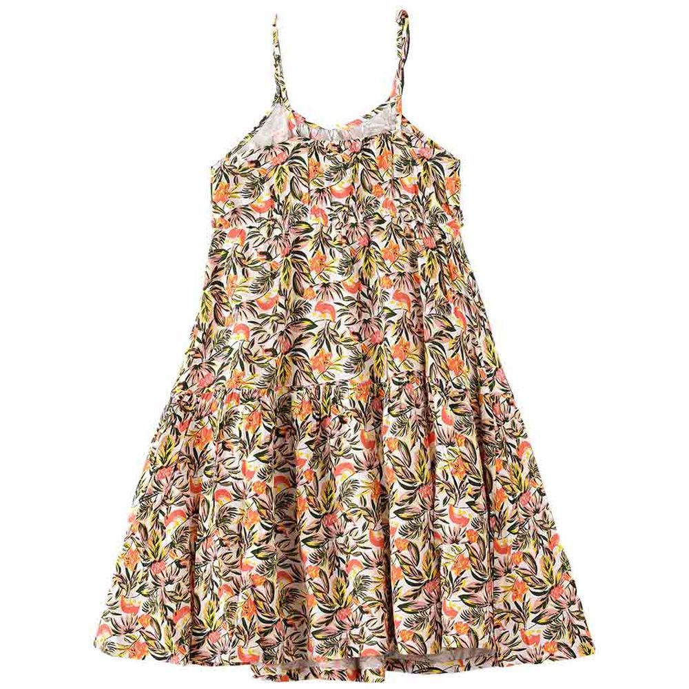 Jelliene - Sleevless Flower Print Woven Dress