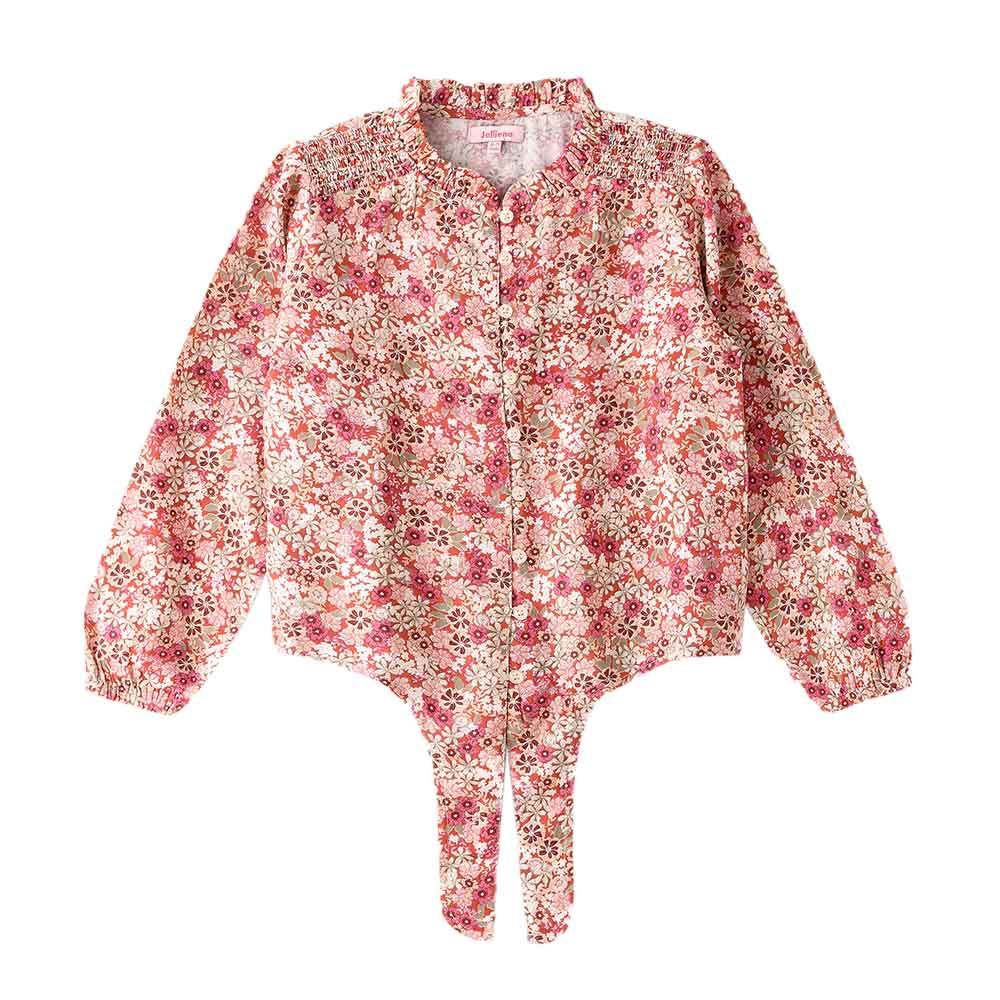 Jelliene - Girls Printed Soft Viscose Top - Red