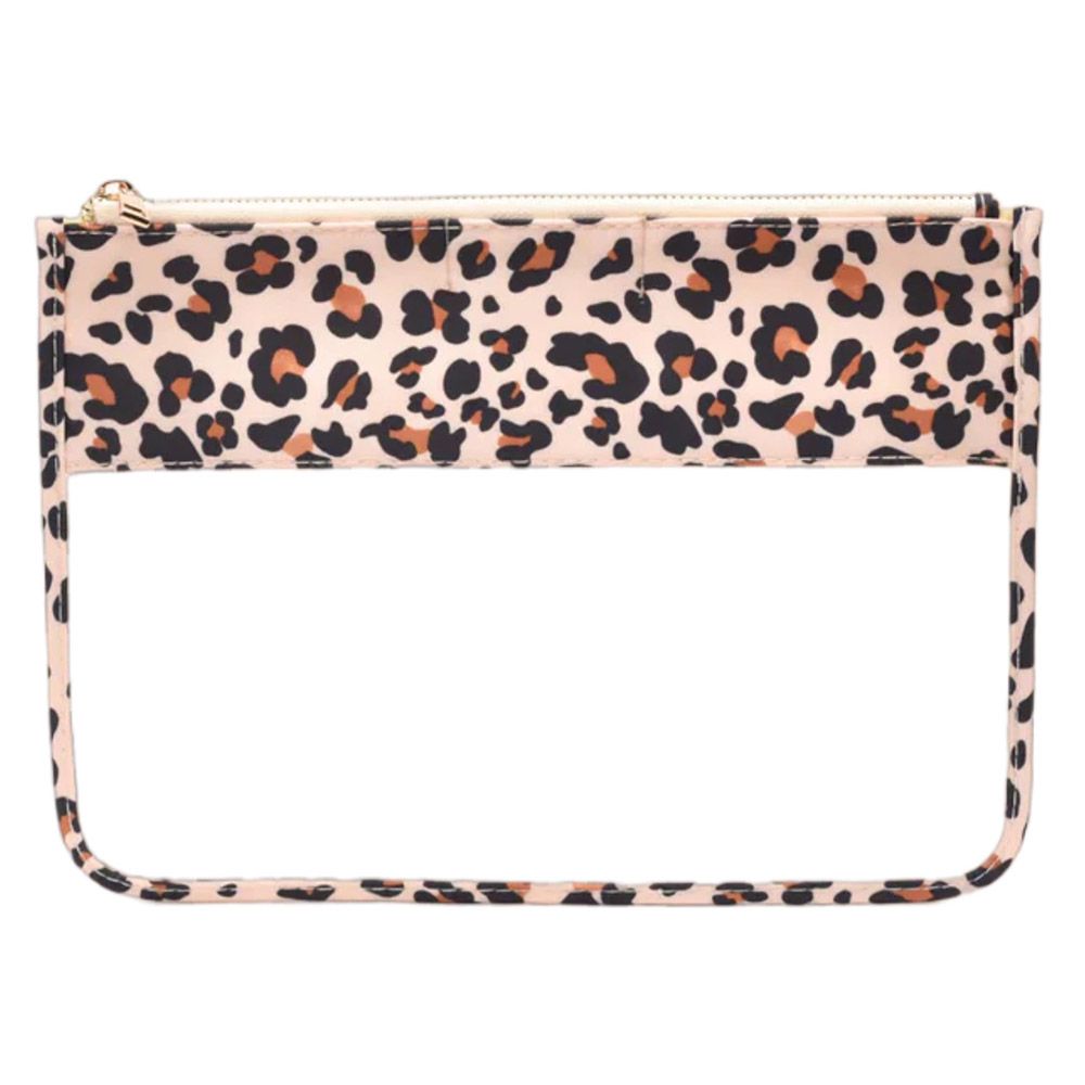 TheHappyTribe - Personalised Travel Pouch - Brown/Black Leopard Print