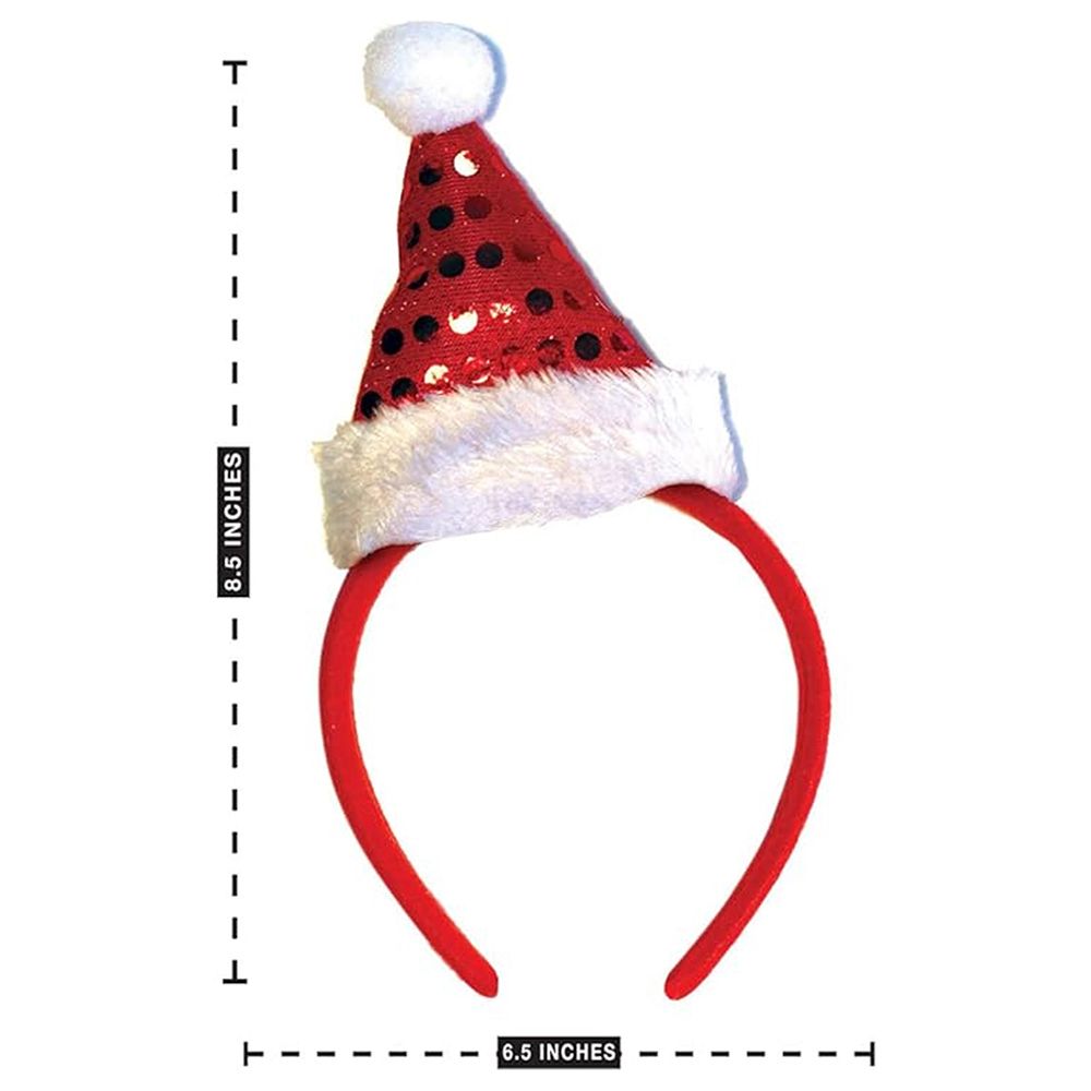 Brain Giggles - Santa Hat Christmas Headband - Red