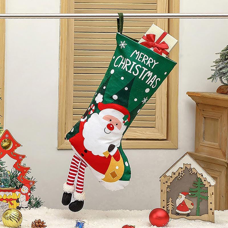 Brain Giggles - Classic Long Style Christmas Stocking - Santa Claus