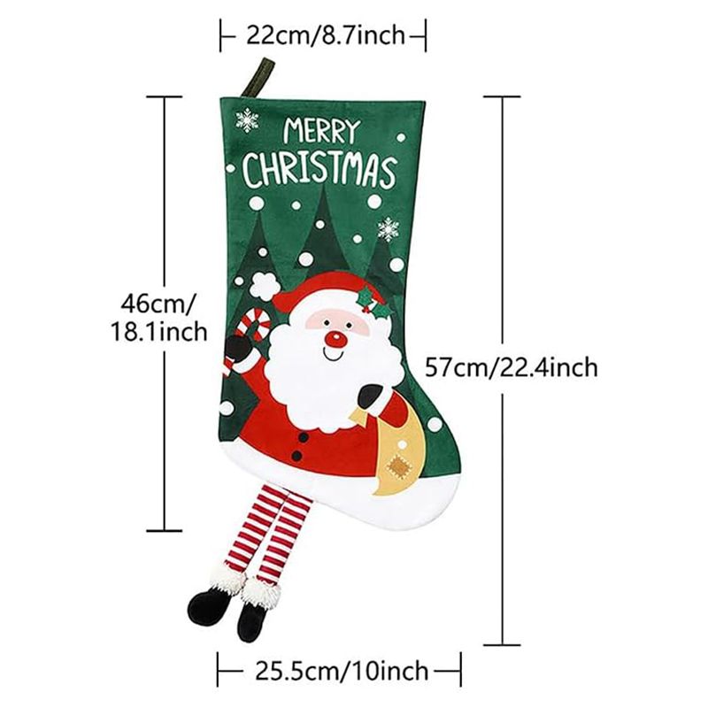 Brain Giggles - Classic Long Style Christmas Stocking - Santa Claus