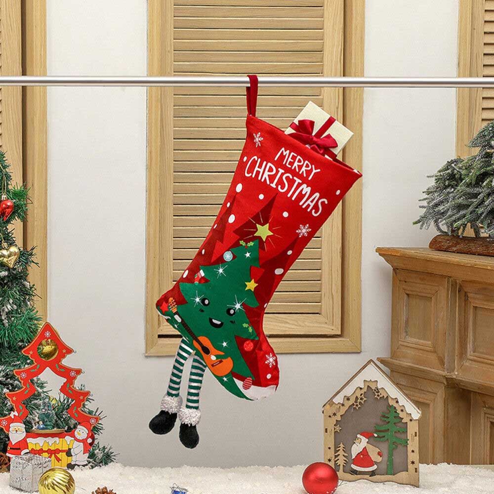 Brain Giggles - Classic Long Style Christmas Stocking - Christmas Tree