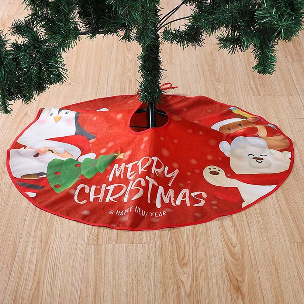 Brain Giggles - Christmas Tree Skirt For Christmas Decoration - Red