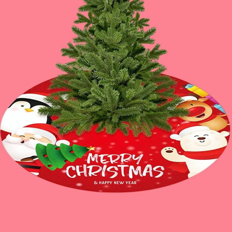 Brain Giggles - Christmas Tree Skirt For Christmas Decoration - Red