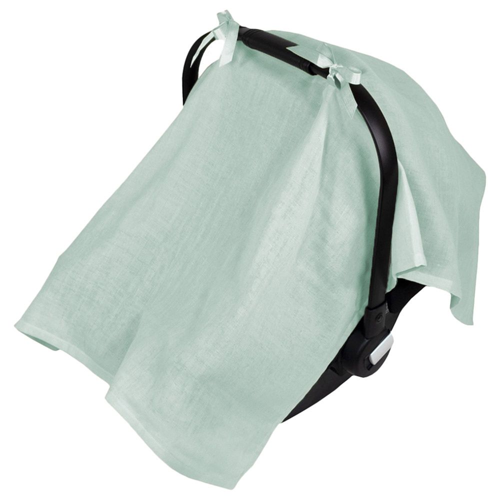 Me - Crinkle Muslin Organic Car Seat Suncover - Sage