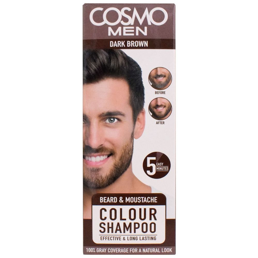 Cosmo - Beard & Moustache Colour Shampoo - Dark Brown - 180ml