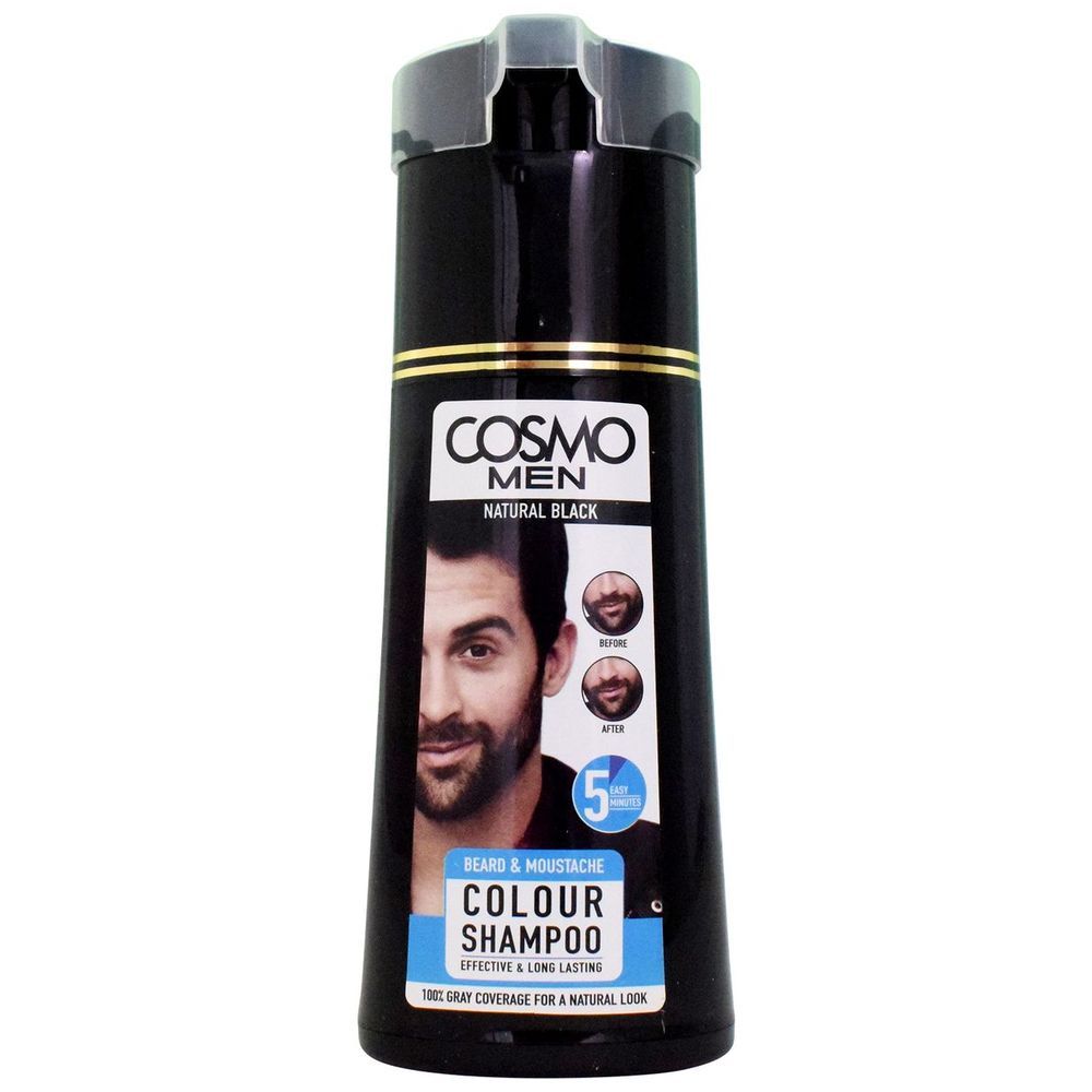 Cosmo - Beard & Moustache Colour Shampoo - Natural Black - 180ml