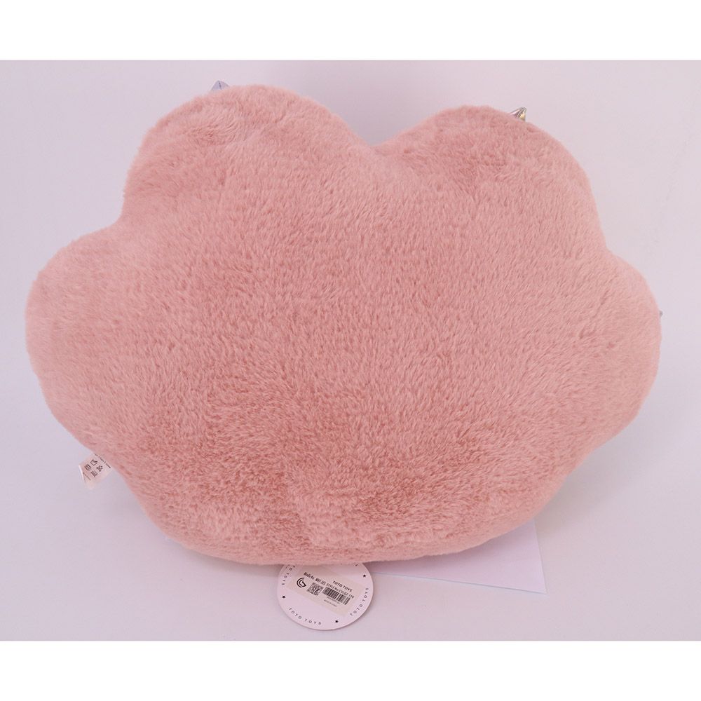 Toto Toys - Plush Cushion - Paw Shaped - Pink - 30 cm