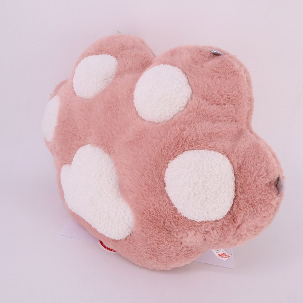 Toto Toys - Plush Cushion - Paw Shaped - Pink - 30 cm