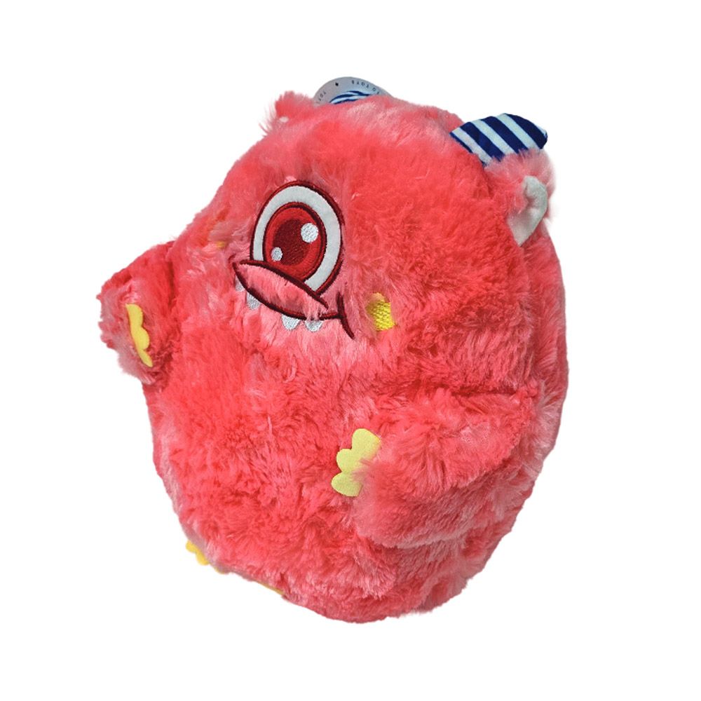 Toto Toys - Plush Cushion - Monster - Pink - 40 cm