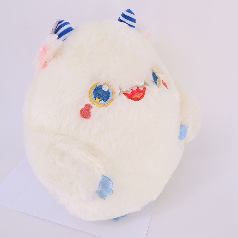 Toto Toys - Plush Cushion - Monster - White - 40 cm