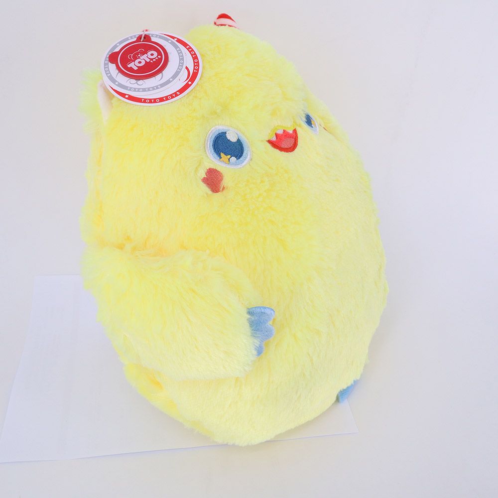 Toto Toys - Plush Cushion - Monster - Yellow - 40 cm