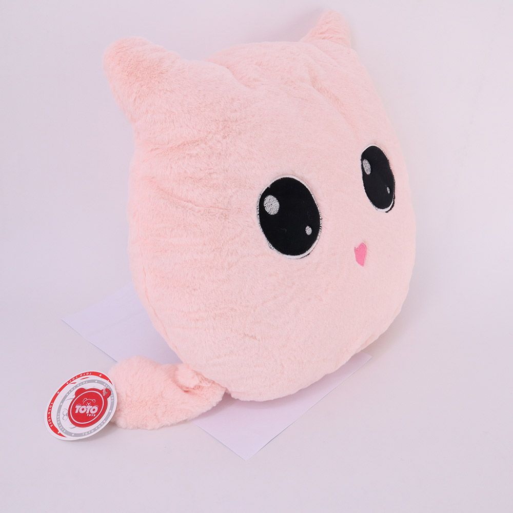 Toto Toys - Plush Cushion - Cat - Pink - 40 cm