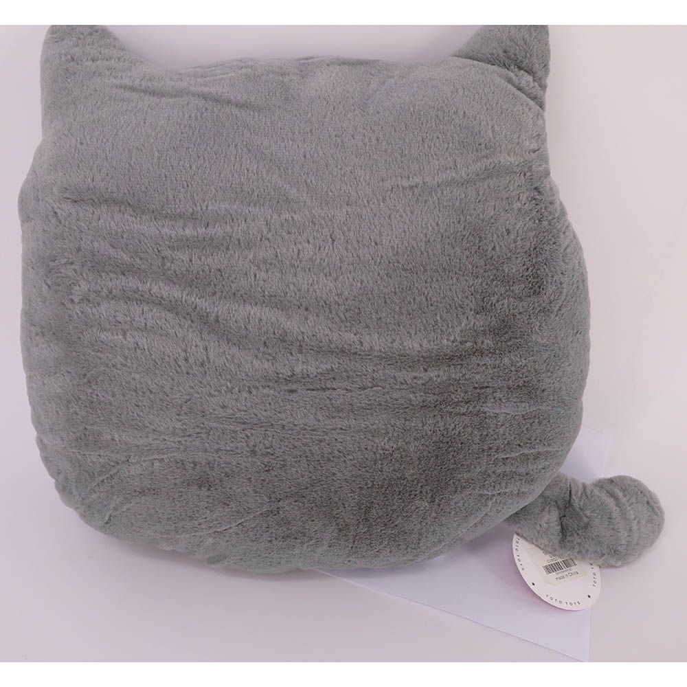 Toto Toys - Plush Cushion - Cat - Grey - 40 cm