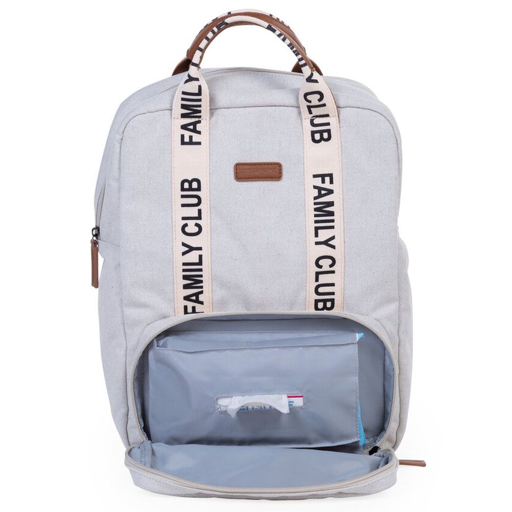 Childhome - Signature Canvas Family Club Backpack - Off White