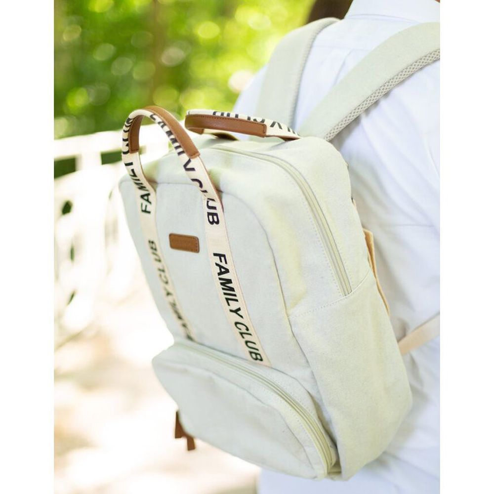 Childhome - Signature Canvas Family Club Backpack - Off White