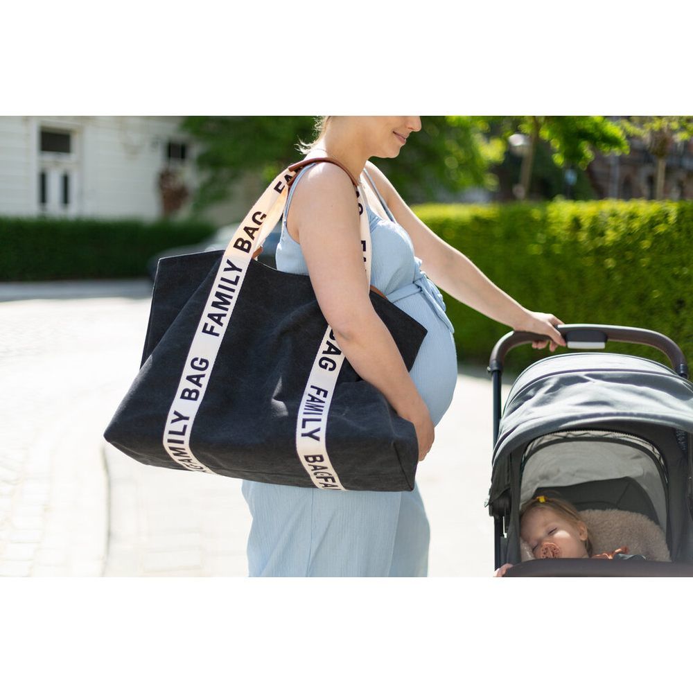 Childhome - Signature Canvas Family Bag - Black