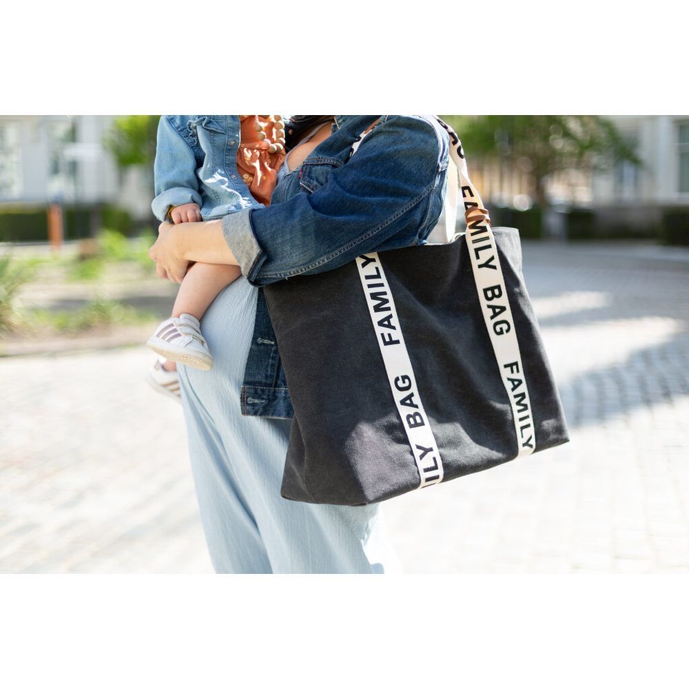 Childhome - Signature Canvas Family Bag - Black