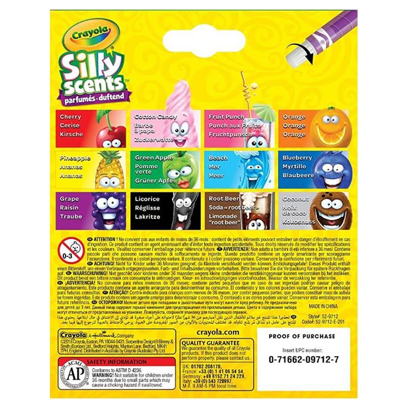 Crayola - Silly Scents Slim Washable Markers - Pack of 10