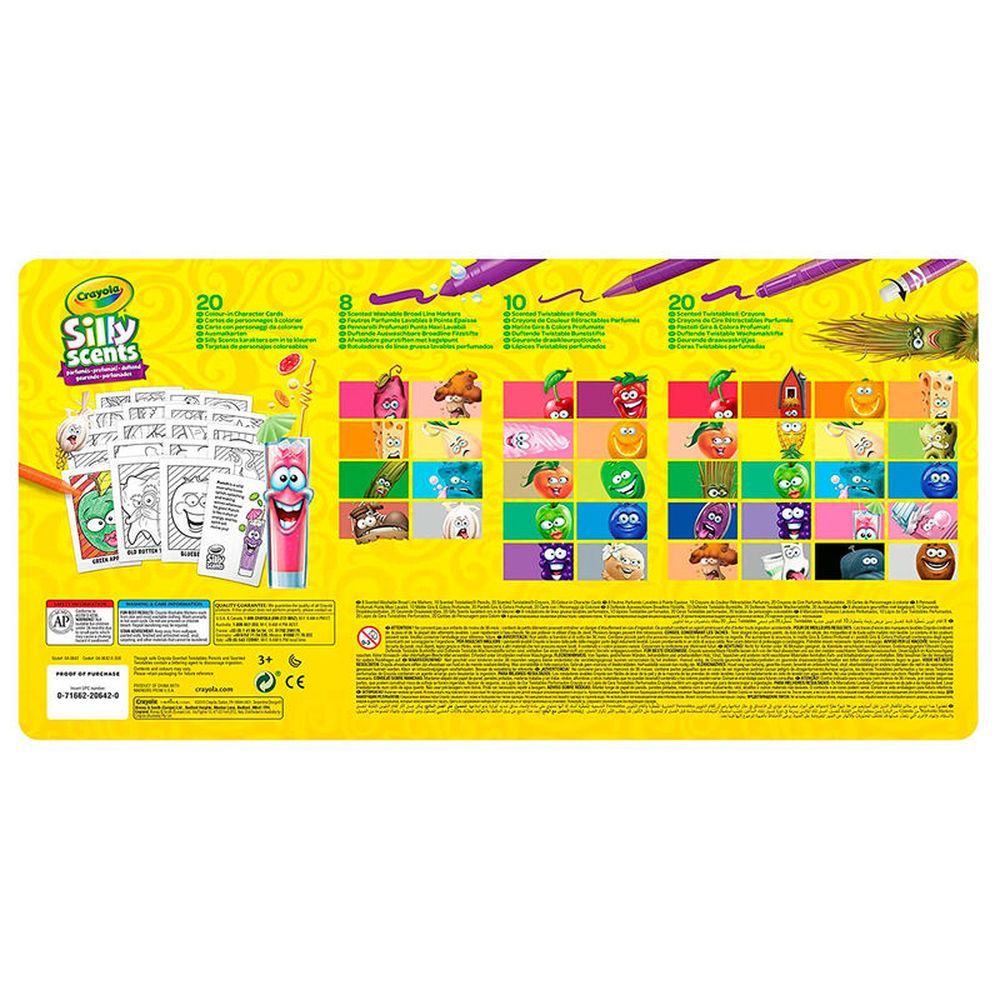 Crayola - Sweet & Stinky Silly Scents Colouring Activity Set - 55pcs