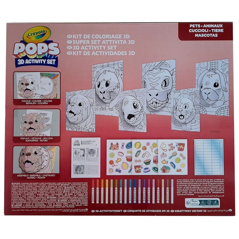 Crayola - Pops Super 3D Activity Set - Pets