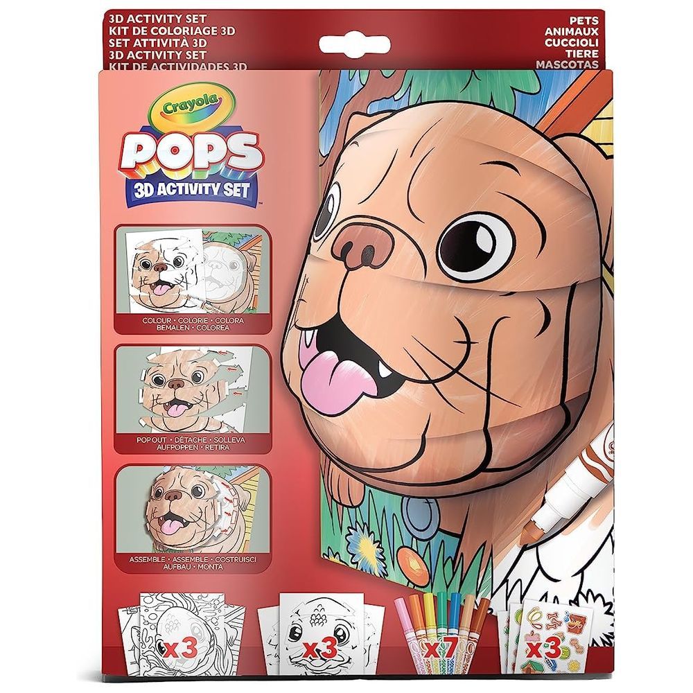 Crayola - Pops 3D Colouring Kit - Pets